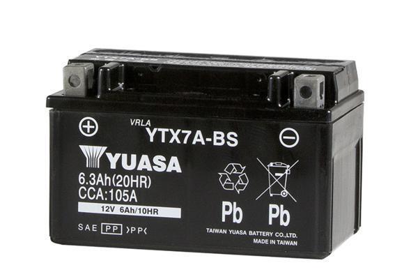 台湾ユアサ 液入り充電済 YTX7A-BS 届いてすぐ使える！1年保証 YUASA バッテリーバイクパーツセンター_画像2