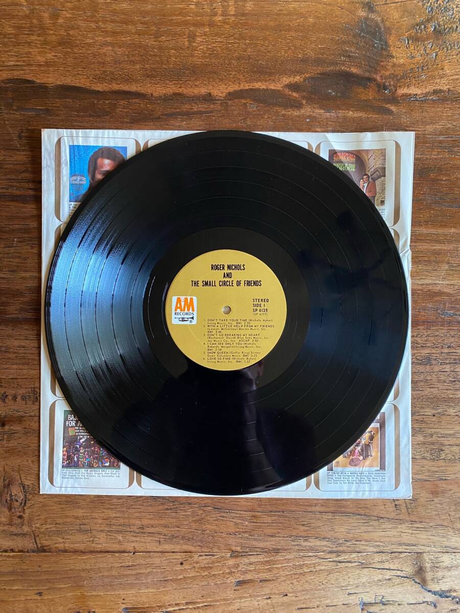 Roger Nichols & The Small Circle Of Friends USA オリジナル盤 LP Soft Rock Sunshine Pop ソフトロック ロジャーニコルズ ロジャニコの画像3