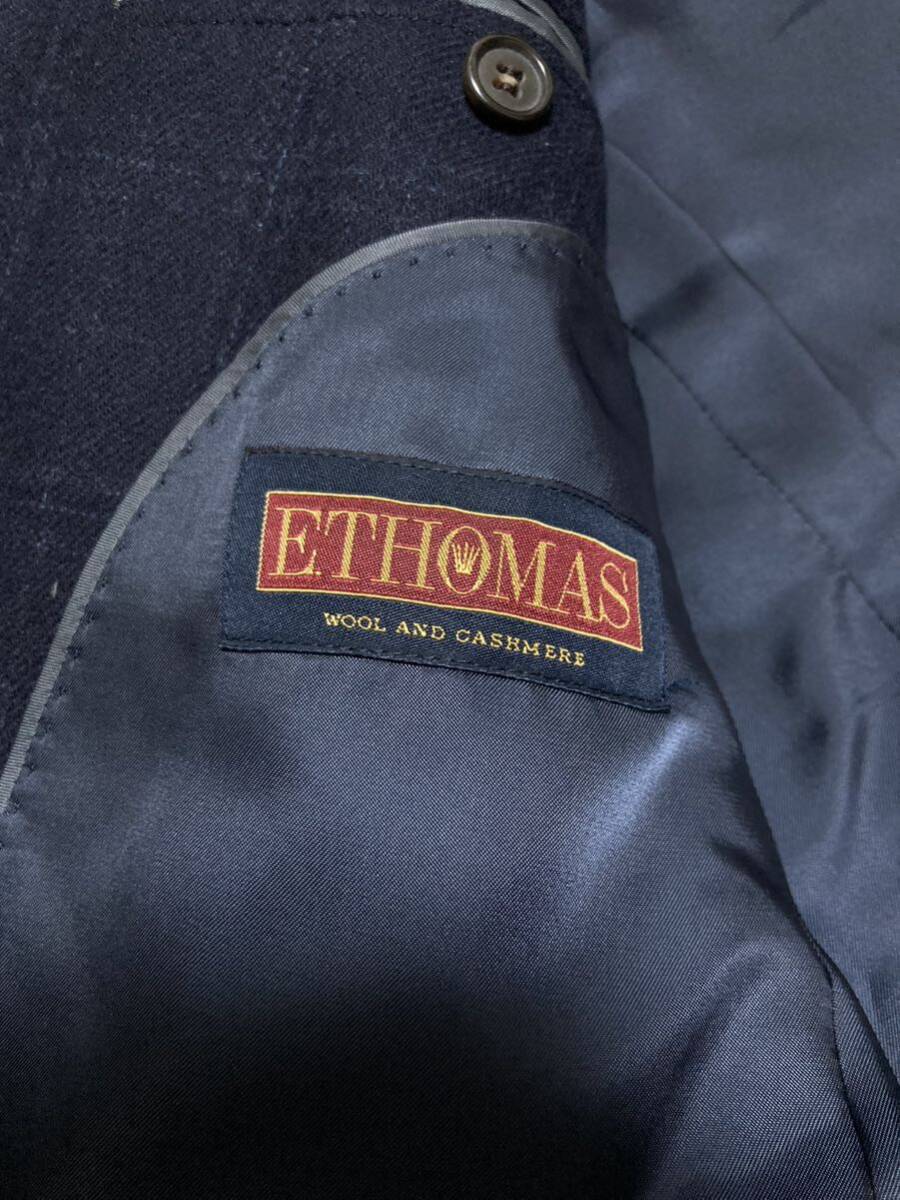 Brooks Brothers（ブルックスブラザーズ）× E. THOMAS（イー トーマス）のカシミヤ混テーラードジャケット　送料無料　ネイビー　紺_画像5
