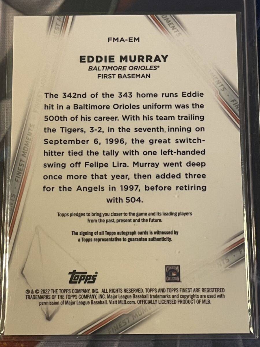 【50枚限定】 Eddie Murray Topps サインカード オンオートの画像2