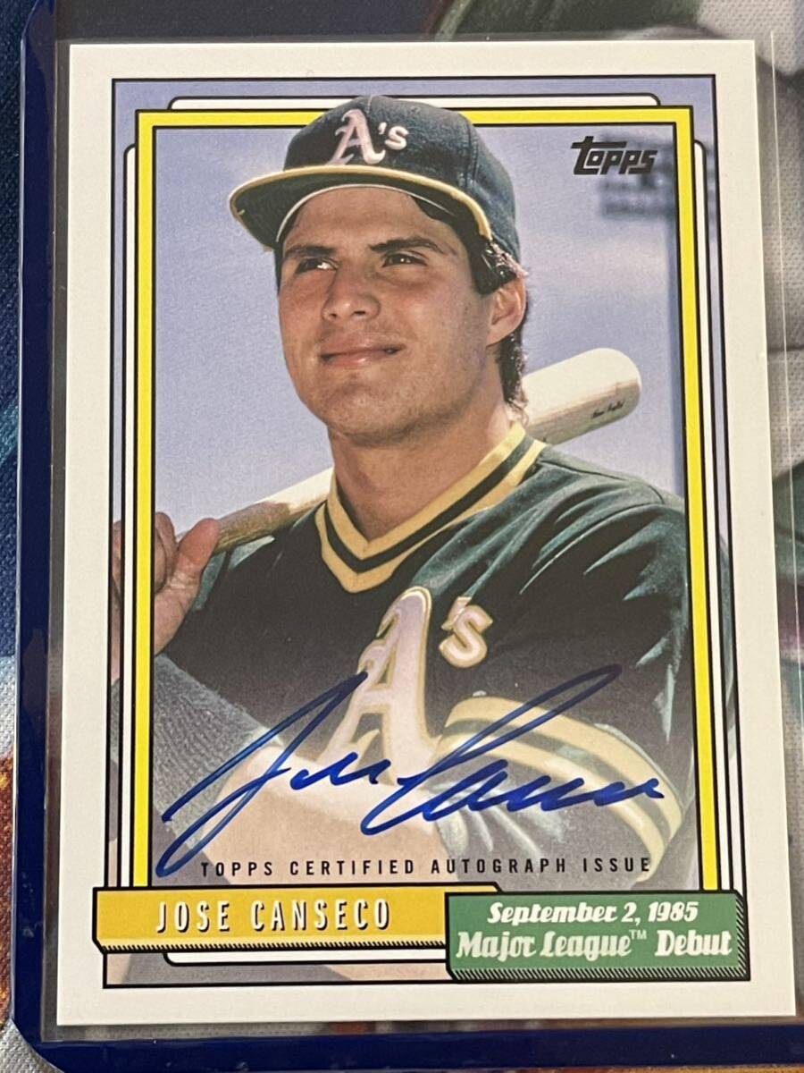 Topps Jose Canseco サイン アスレチックスの画像1