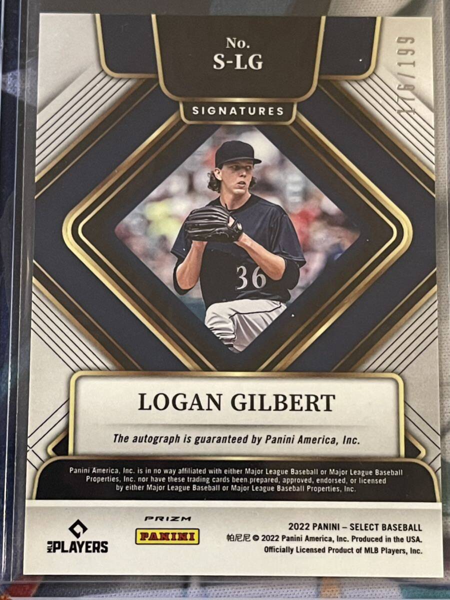 【199枚限定】 Panini Logan Gilbert サイン マリナーズの画像2