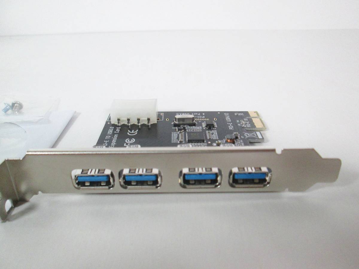 新品 PCI-E接続 USB3.0拡張カード 4ポート 増設ボード PC内蔵型 ロープロファイル 最大5Gbps Windows対応 送料安_画像6