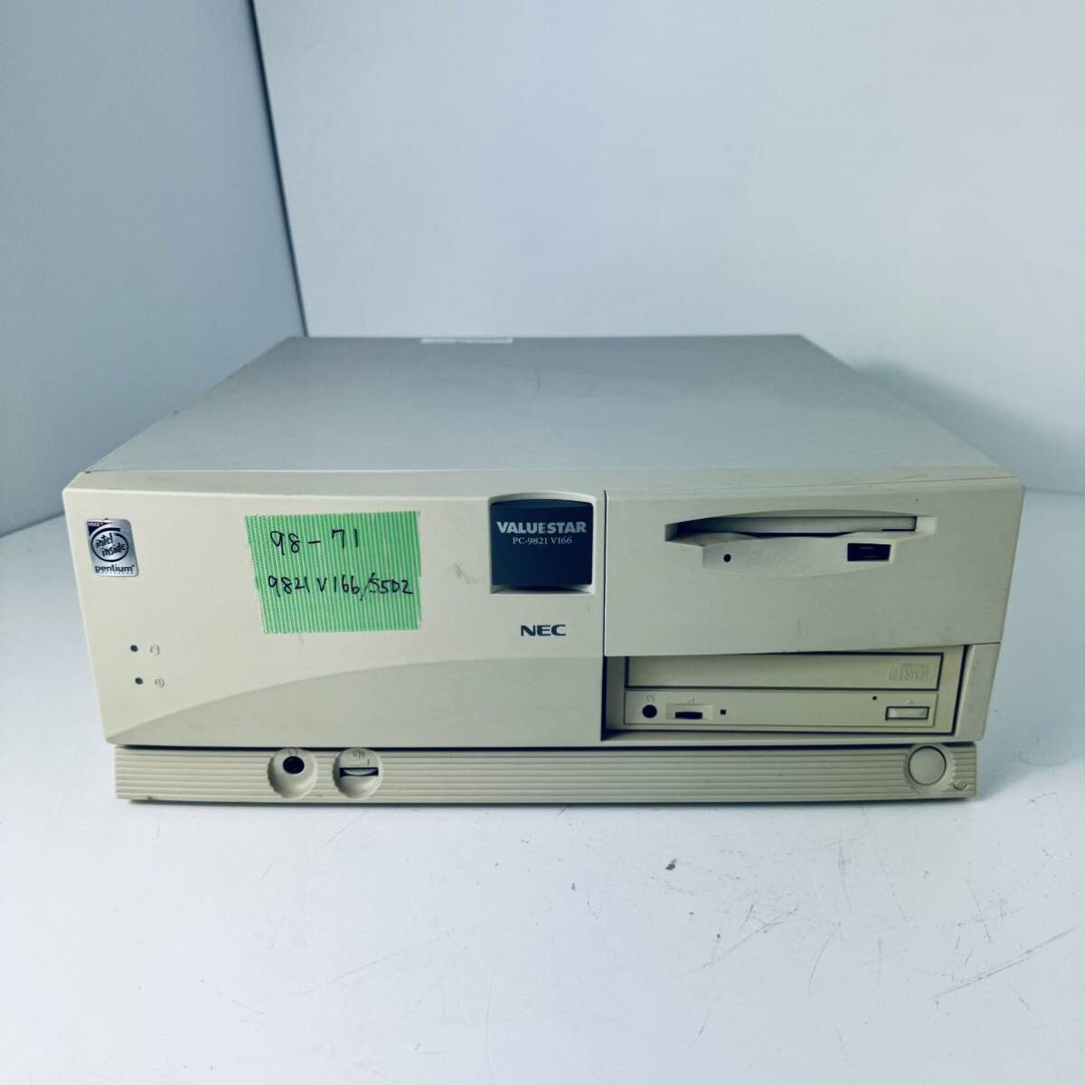 98-72 NEC PC-9821V166S5D2 HDD欠 Pentium with MMX 166Mhz 640+96256 FDDよりMS-DOS6.20起動確認できました_画像1