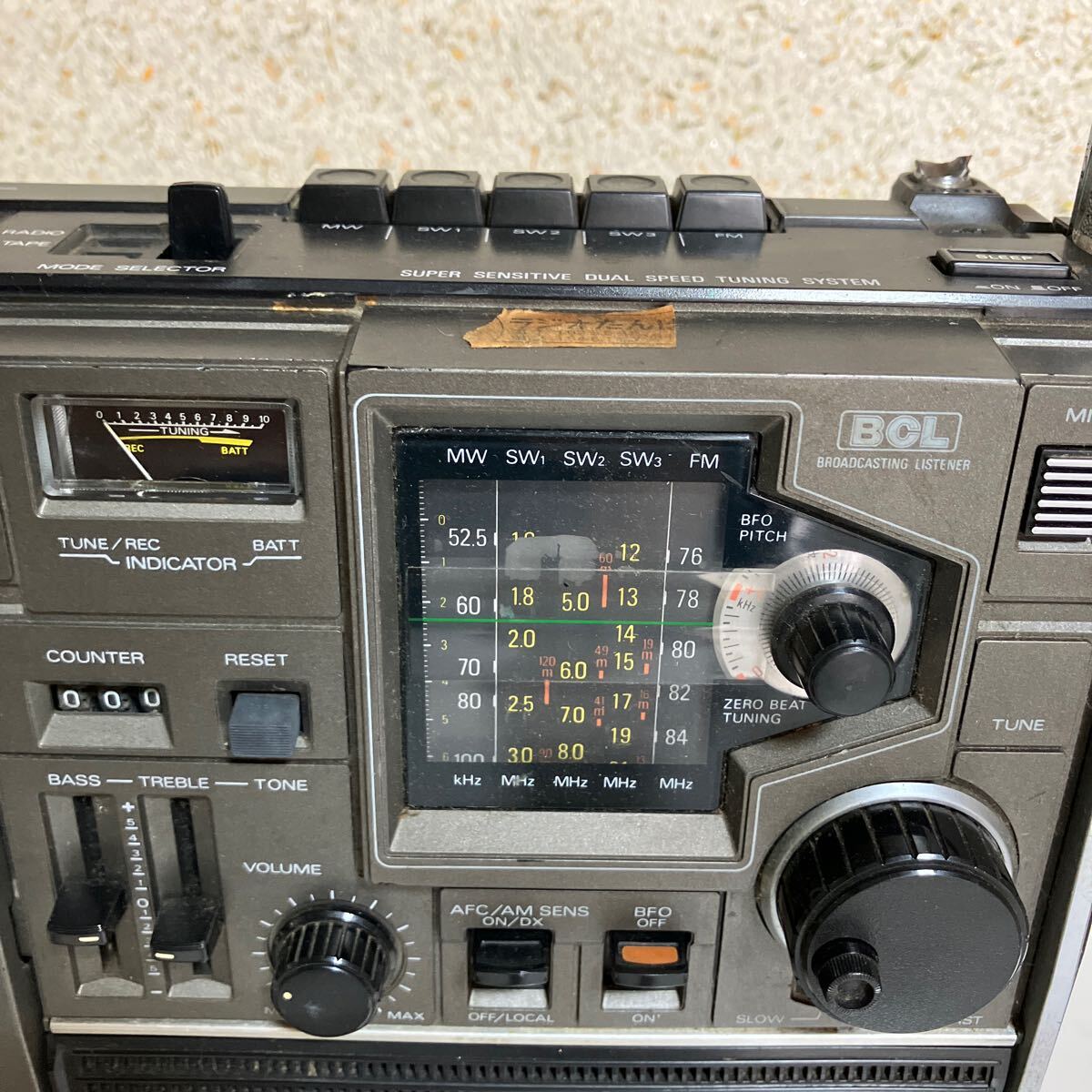 AIWA アイワ 5バンドラジオ TPR-255 FM MW SW 電源コード付 昭和レトロ ヴィンテージ 現状品 コレクター の画像10