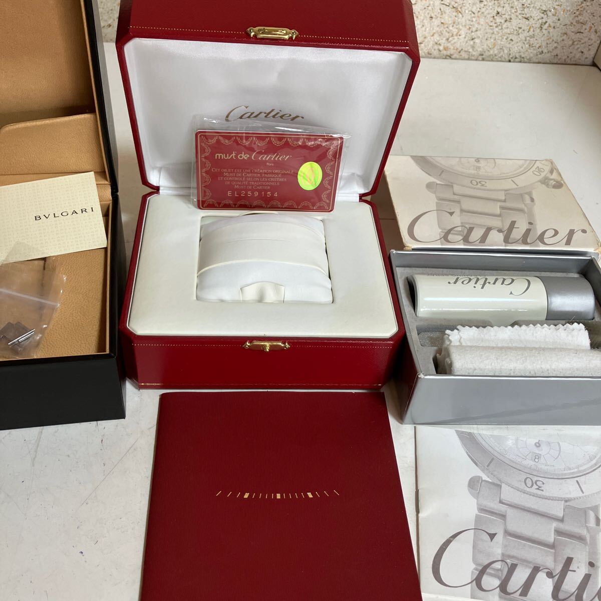 ブルガリ BVLGARI 時計ケース 空箱 腕時計 ボックス BOX 空き箱 カルティエ ウォッチケース まとめて ブランド 保管品 の画像3