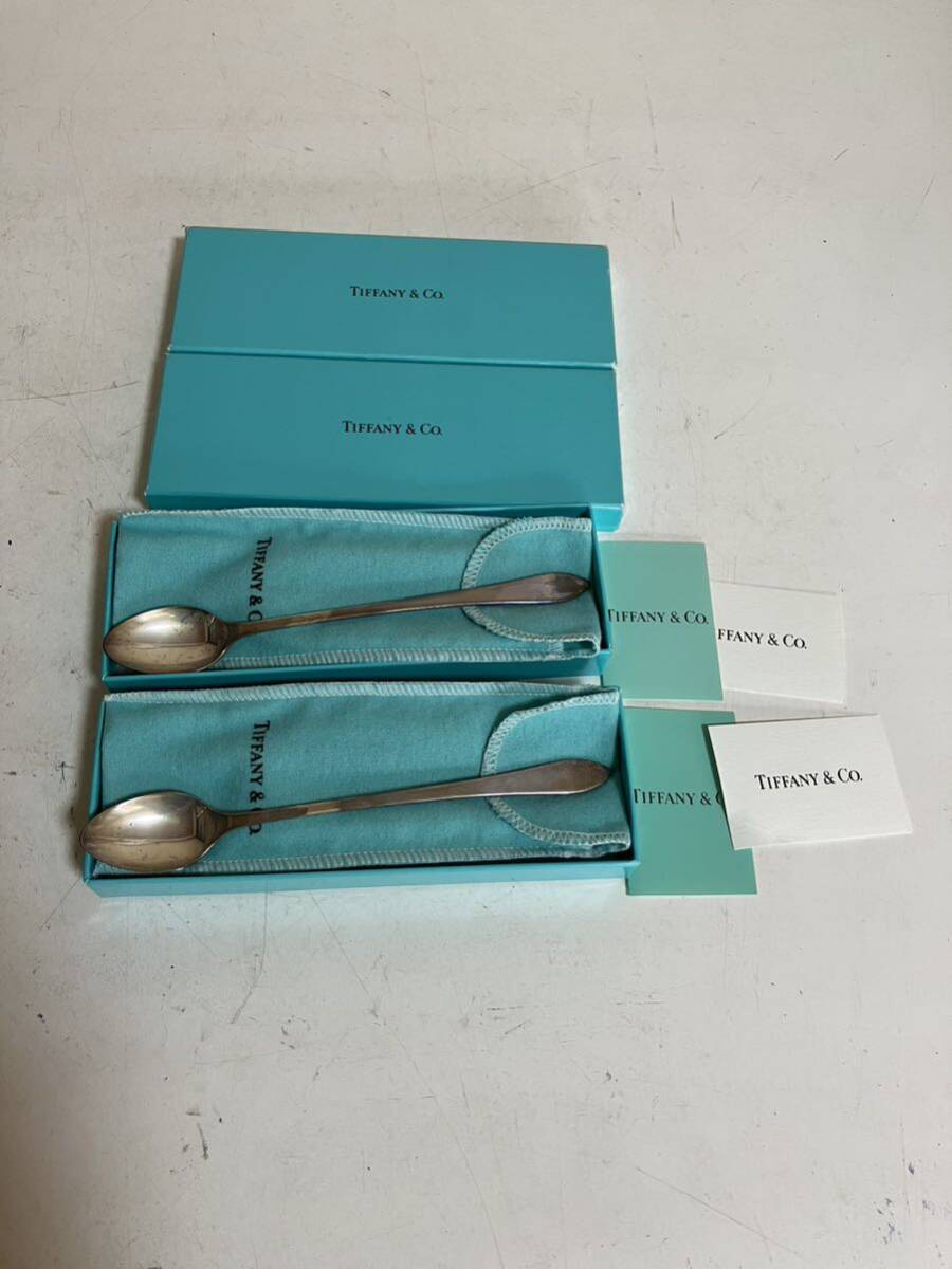 ◇ TIFFANY&Co. ティファニー STERLING 925 スターリングシルバー 925 スプーン ◇まとめて 箱あり 49g 銀食器 箱入り シルバー 食器 の画像1