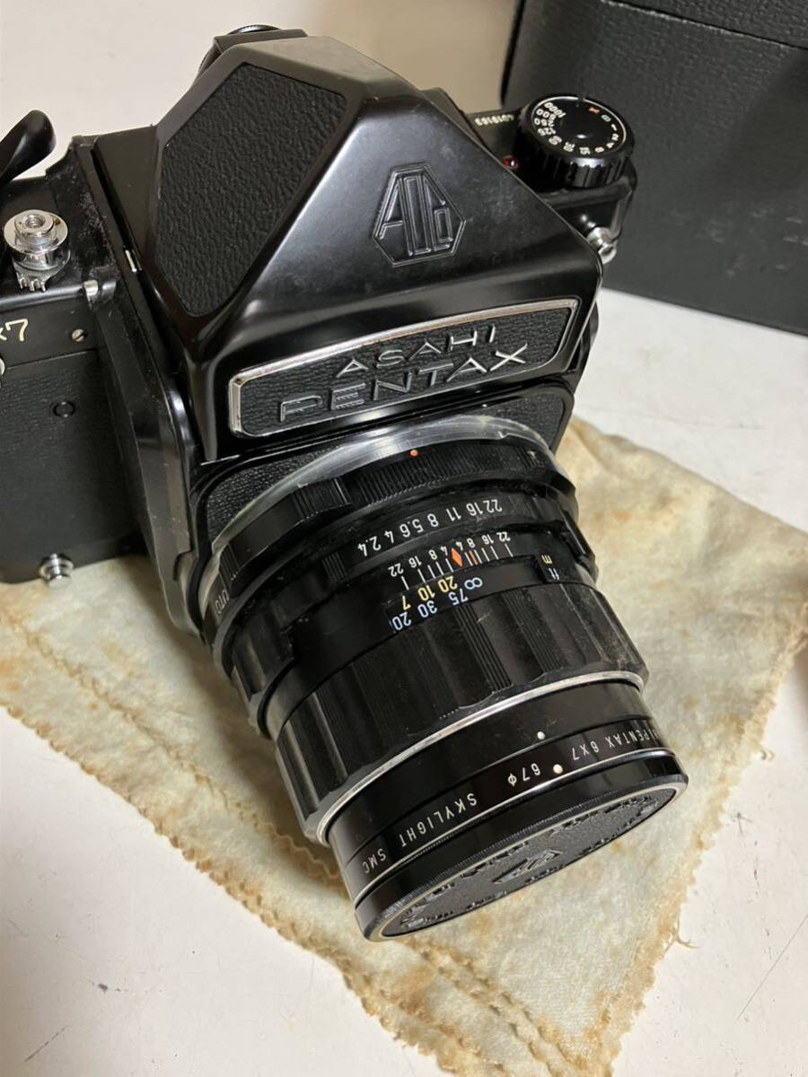 Asahi Pentax 木製グリップ アサヒキャップ付き ケースあり フィルムカメラ 一眼レフ SEKONIC APEX まとめて ヴィンテージ 希少の画像4