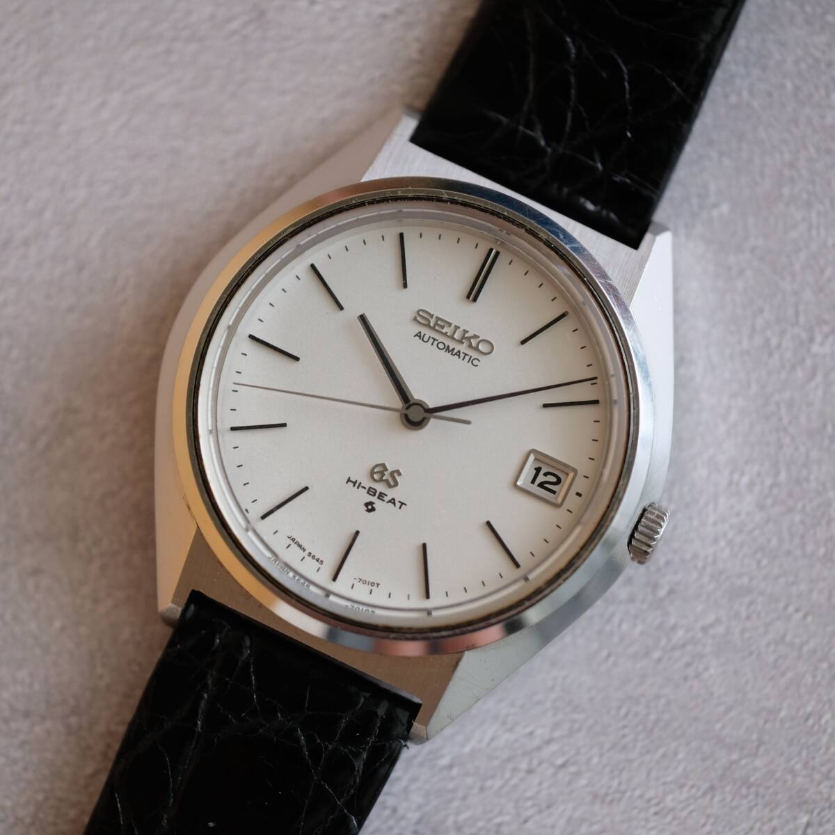 極上美品 DEADSTOCK デッドストック Grand Seiko 56GS グランドセイコー 5645-7011 SS 自動巻き GS尾錠・箱付 デート アンティーク時計の画像2