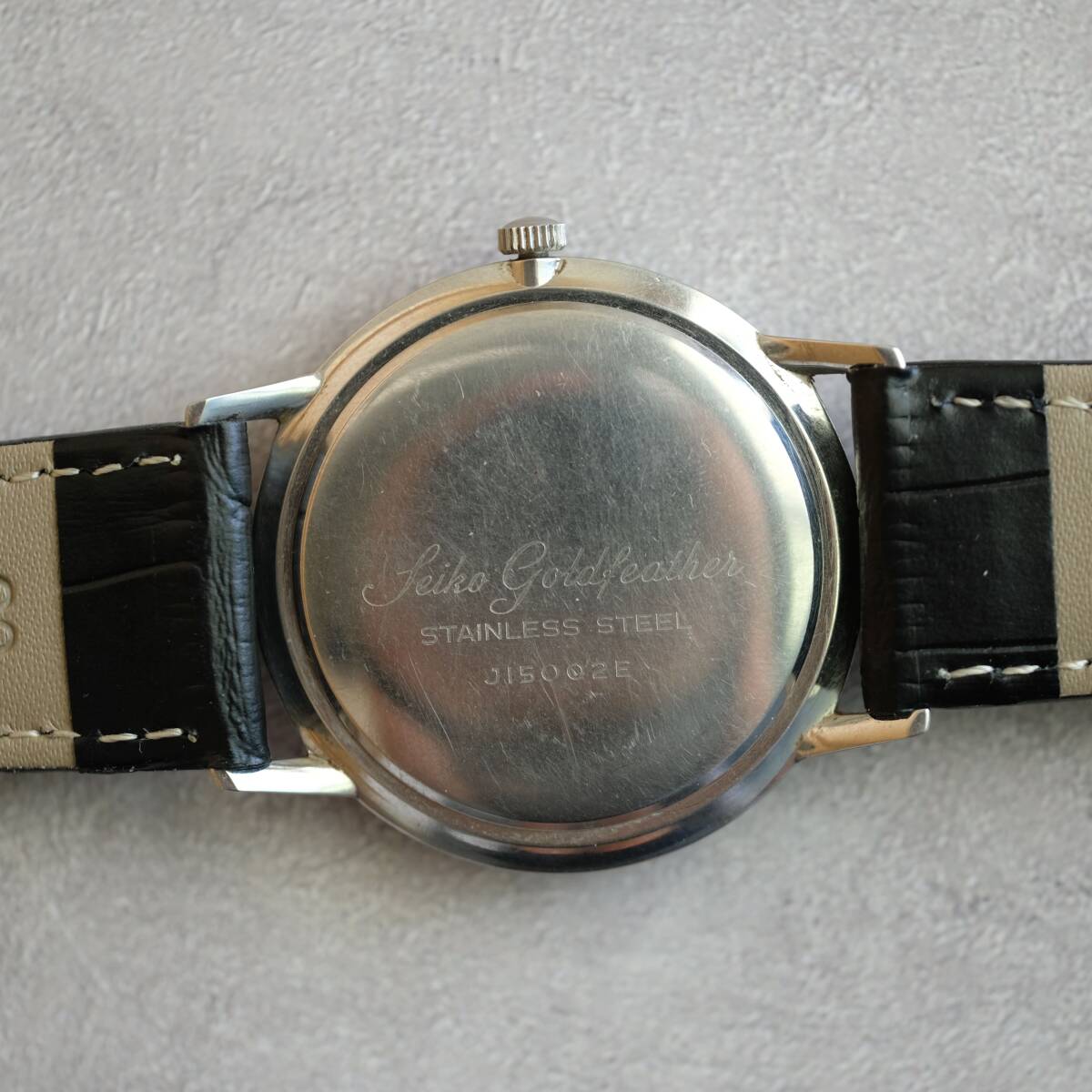 極美品 SEIKO GOLDFEATHER セイコー ゴールドフェザー 25石 J15002E SS 手巻き 1961年製 アンティーク腕時計の画像7