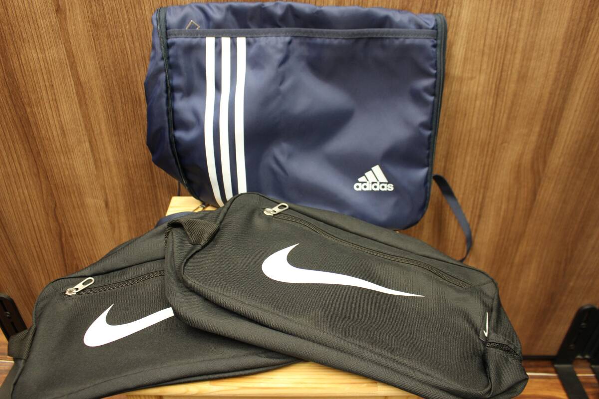 ★【中古品】NIKE ナイキ シューズケース2個 adidas アディダス ナップサック1個 まとめ【Y4033103】★_画像1