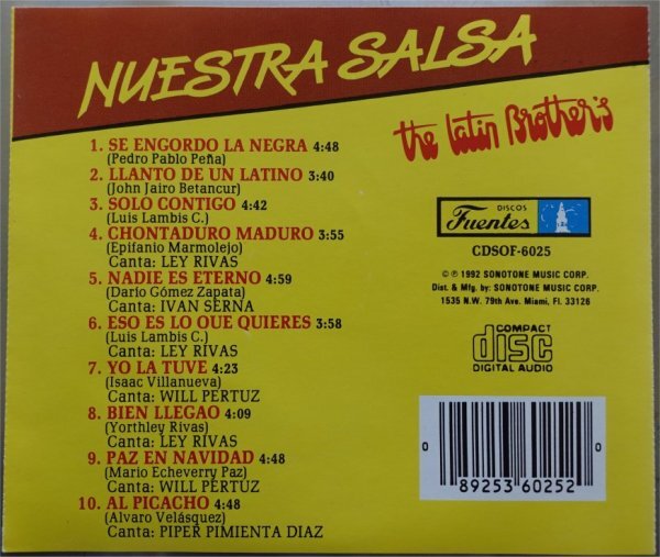 Latin Brothers Nuestra Salsa + Exitos De Columbia 2CD Set_画像3