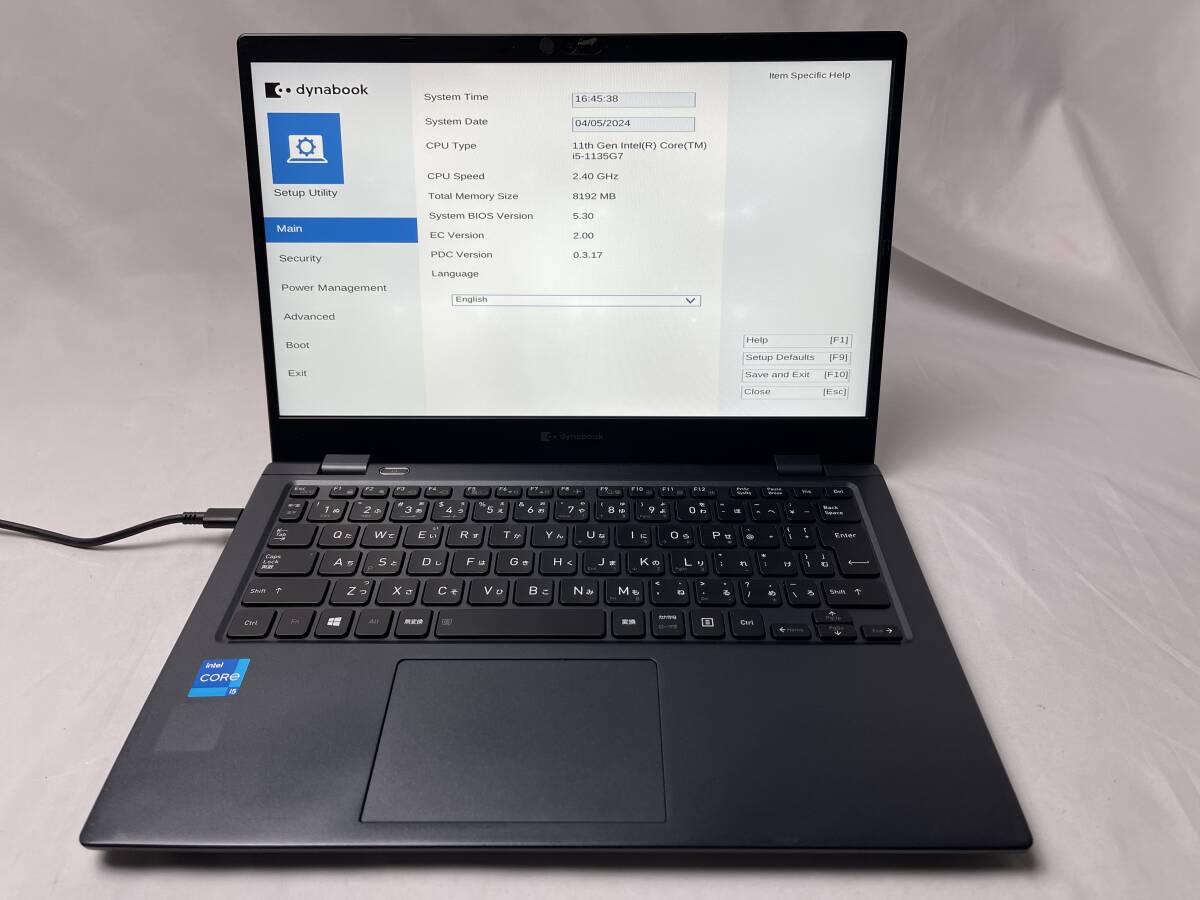 ★1円~スタート!東芝 dynabook G83/HS ◆Intel Core i5-1135G7 @ 2.40GHz ◆メモリ8GB ※BIOS起動OK【ジャンク品】807