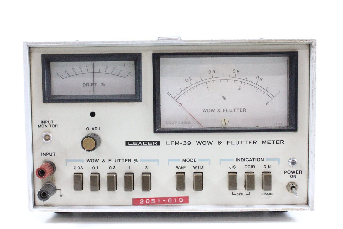 LEADER リーダー LFM-39 WOW & FLUTTER METER ワウフラッターメーター 【現状品】の画像3