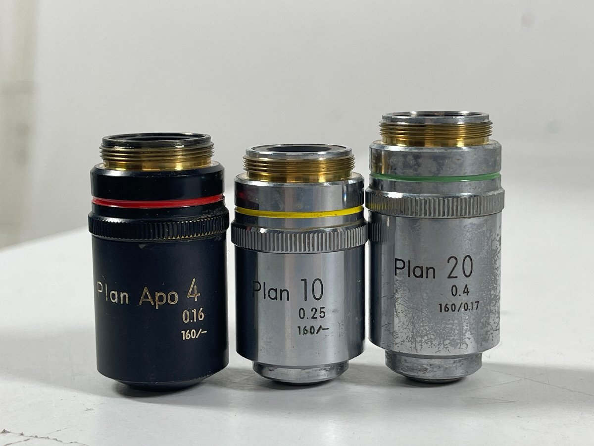 NIKON LABOPHOT living thing microscope Plan Apo 4 0.16 160/- Plan 10 0.25 160/- Plan 20 0.4 160/0.17 against thing lens set Nikon [ junk ]