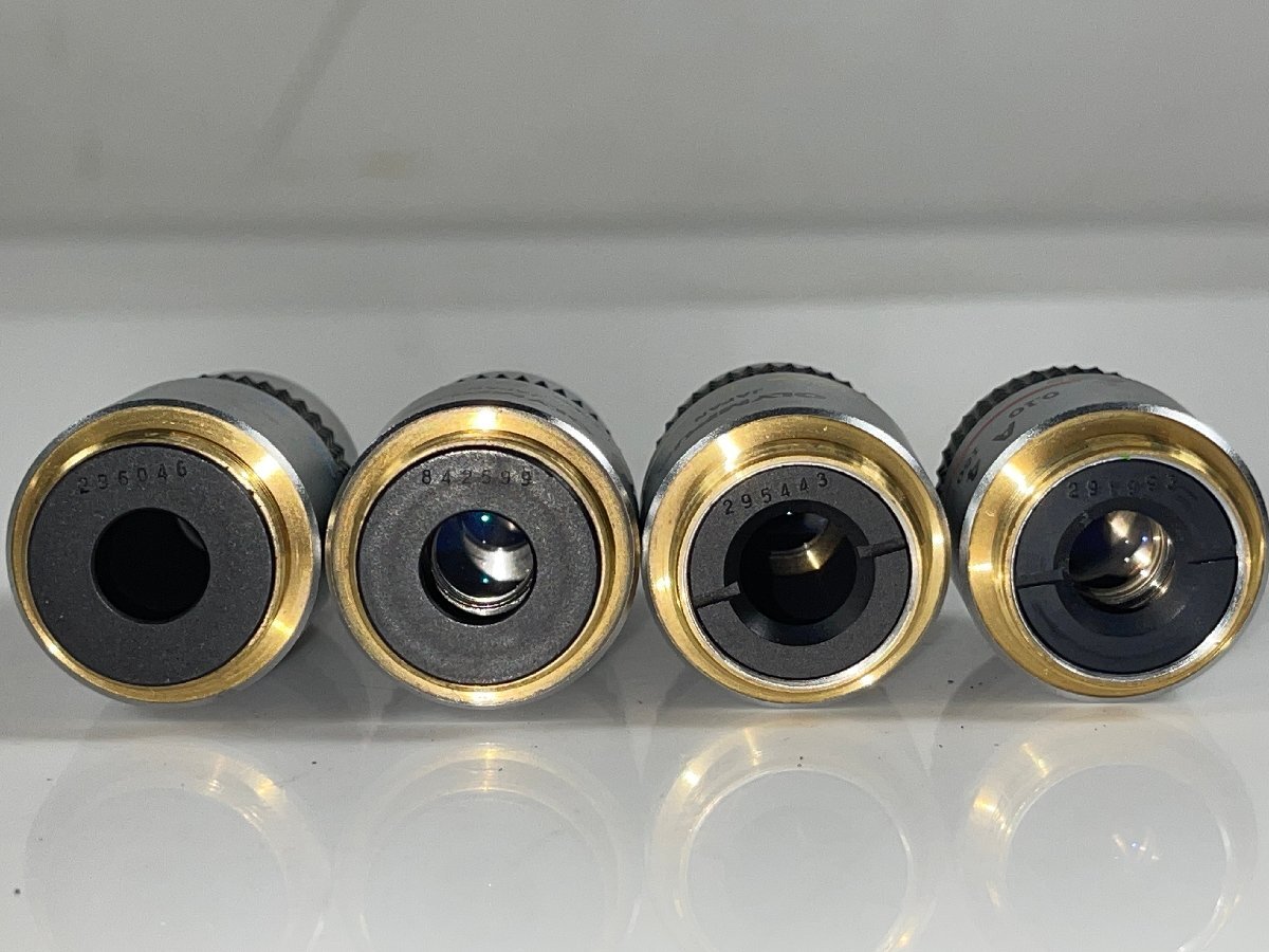 OLYMPUS microscope against thing lens 4 pcs set A4 0.10 160/- A10 0.25 160/0.17 DPlan 20 0.40 160/0.17 A40 0.65 160/0.17 [ junk ]