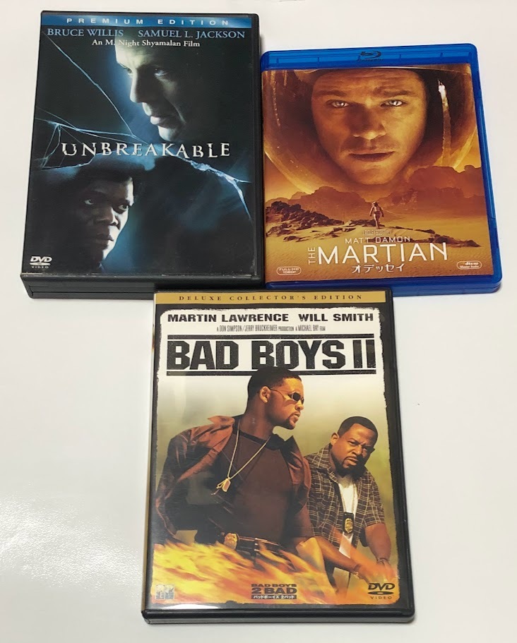 DVD 2枚組 アンブレイカブル プレミアムエディション & BAD BOYS Ⅱ バッドボーイズ2 & Blu-ray オデッセイ 計3点セット_画像1