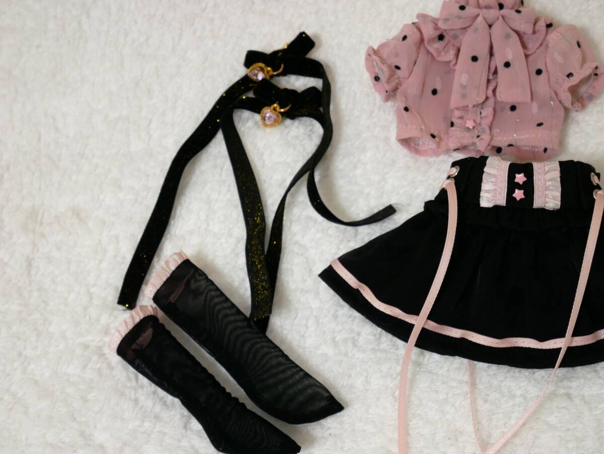 木茶動物園様製 1/6ドールサイズ（幼SD、Tinyfoxなど) ナイトメアハニー 地雷系 ピンクドット 洋服の画像3