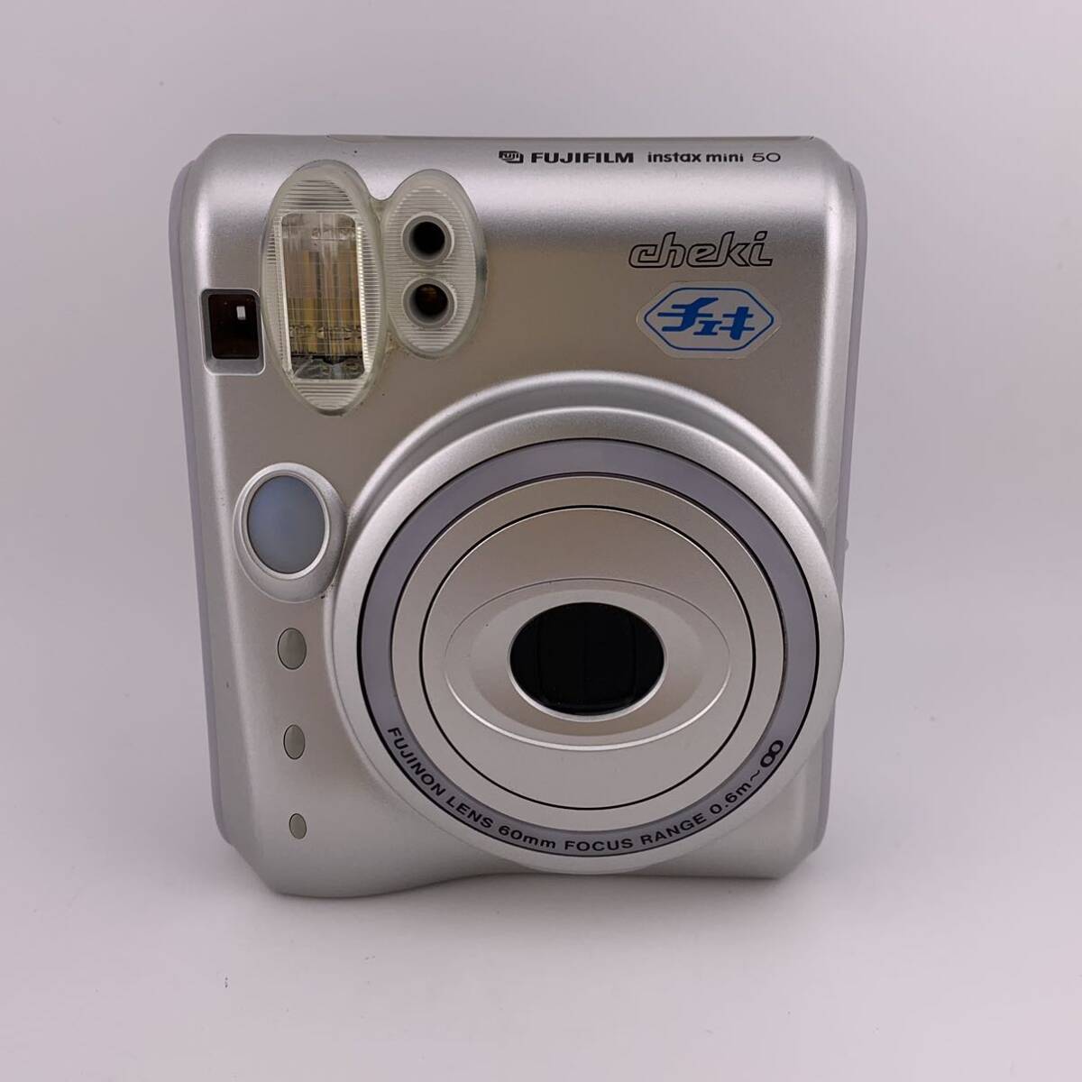 FUJIFILM instax mini 50 チェキ シルバー FUJINON LENS 60mm FOCUS RANGE 0.6m 【S81180-608】_画像2