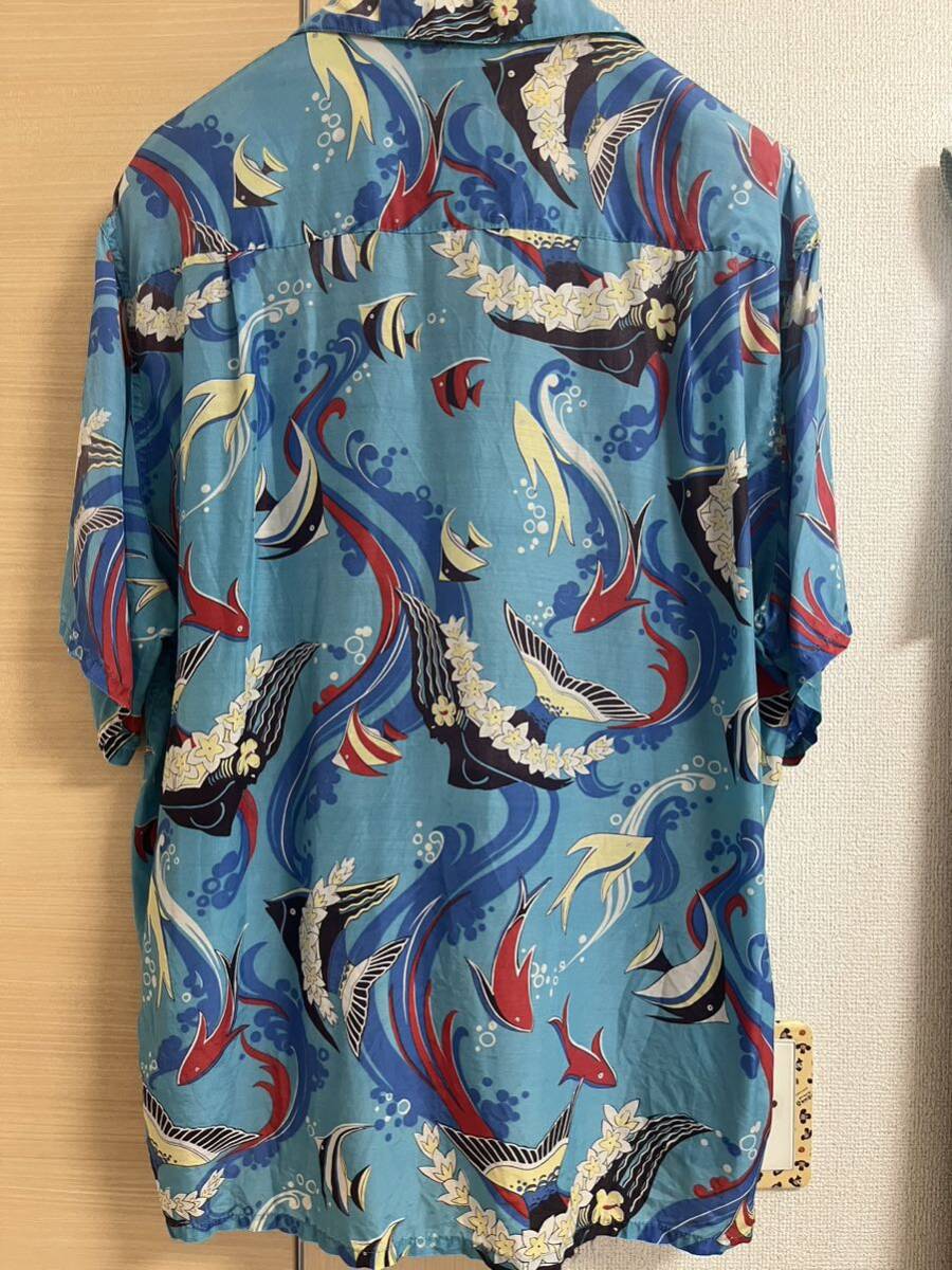 patagonia pataloha Tropical Fish Aloha Shirt XLアロハシャツ ハワイアンシャツ 古着 ビンテージ レーヨン パタゴニア80s マーメイドの画像2