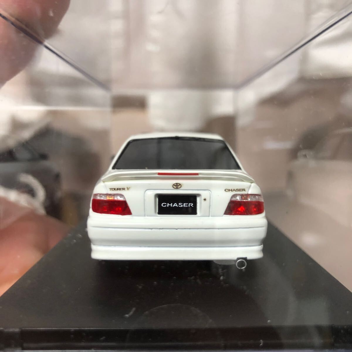 594 未開封 ミニカー MARK43　1/43　トヨタ　チェイサー　ツアラー V（JZX100） スポーツホイール　スーパーホワイトⅡ 模型 完成品_画像6