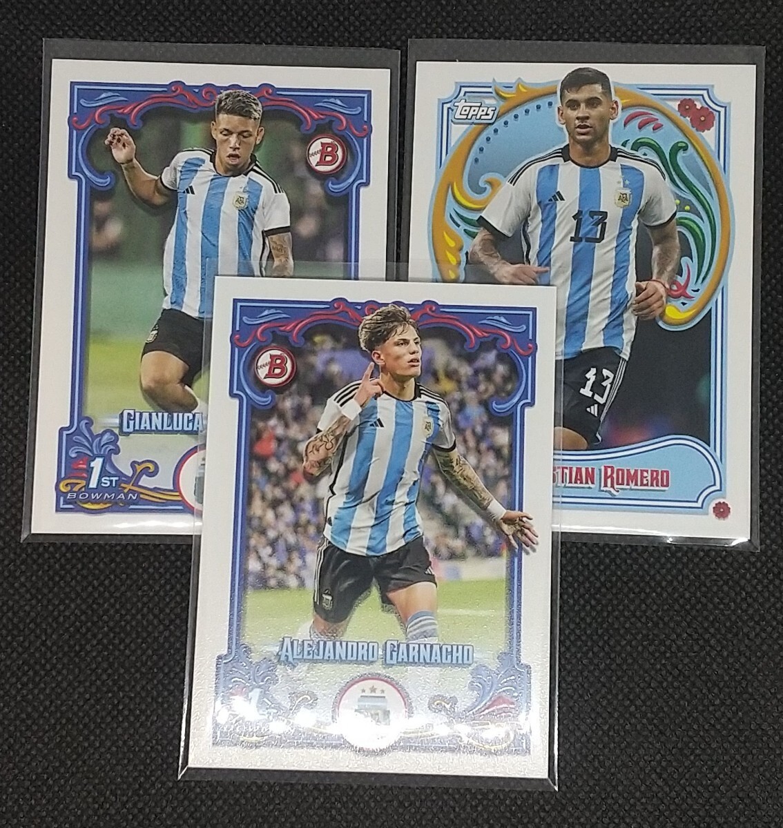 2023 Topps Argentina Fileteado 3枚セット GARNACHO / ROMERO / PRESTIANNI ガルナチョ ロメロ プレスティアーニ アルゼンチンの画像1