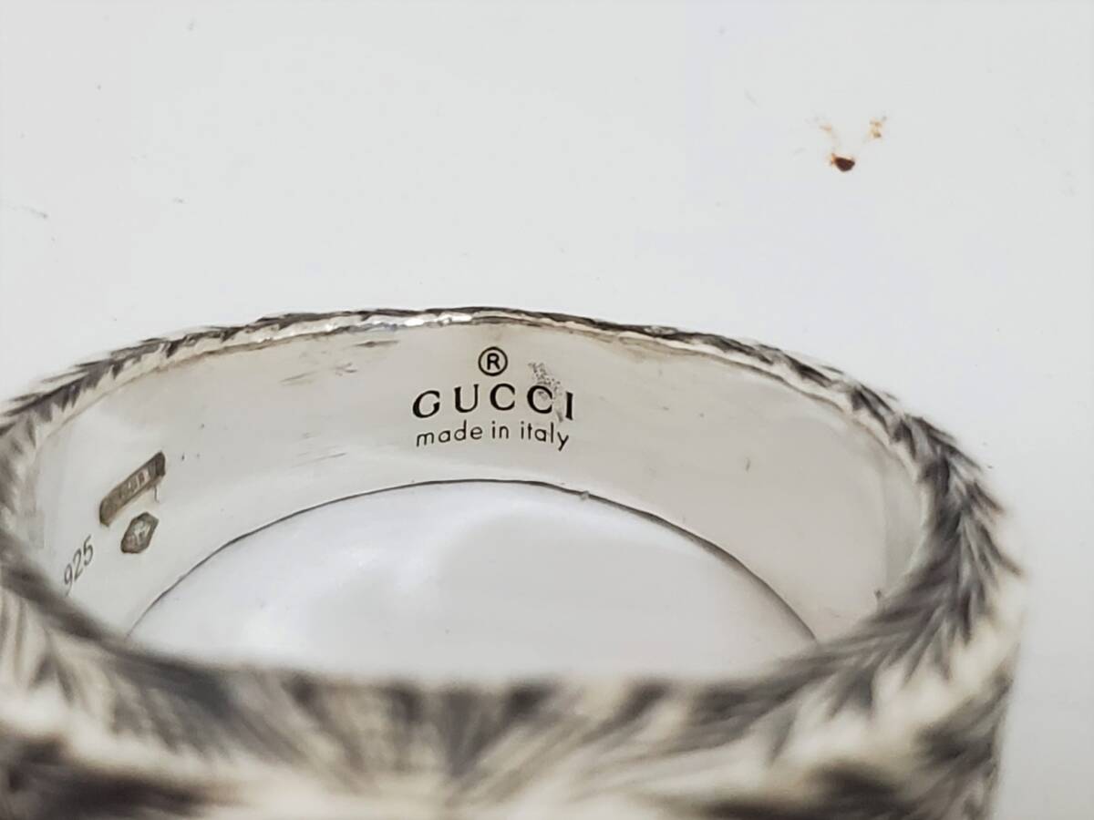 ☆1円～ GUCCI グッチ インターロッキングG SV925 リング 指輪 アクセサリー 表記サイズ13(約12号) 11.5ｇ メンズ シルバー系☆