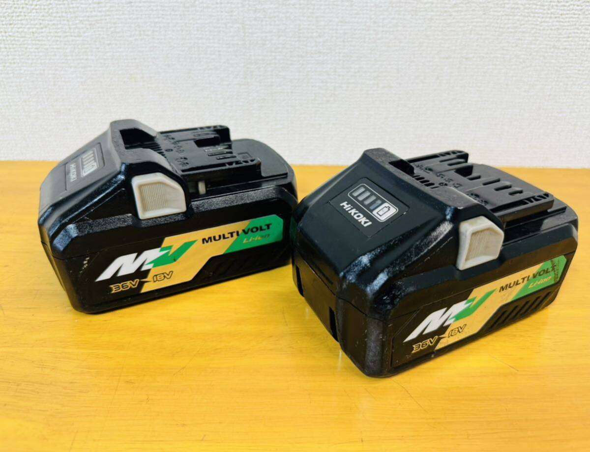 HiKOKI ハイコーキ バッテリー BSL36B18 充電工具2台セットジャンク品。。_画像2