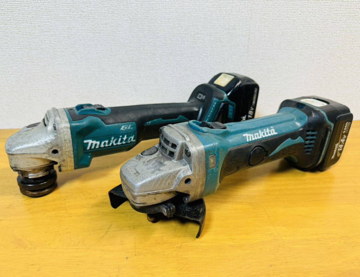 Makita マキタ 充電式ディスクグラインダ GA504DN/ GA400D 2台セットジャンク品の画像2