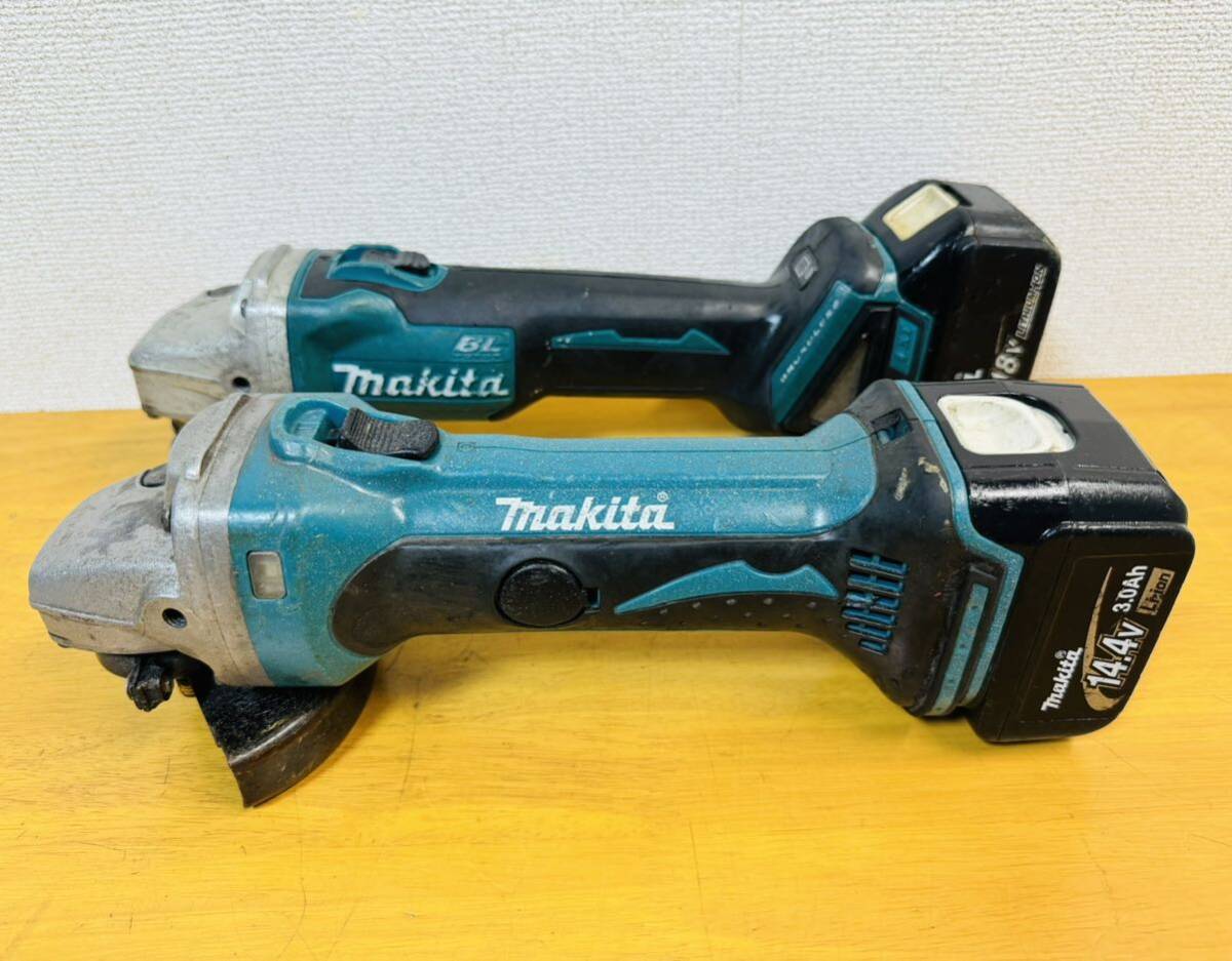 Makita マキタ 充電式ディスクグラインダ GA504DN/ GA400D 2台セットジャンク品の画像1