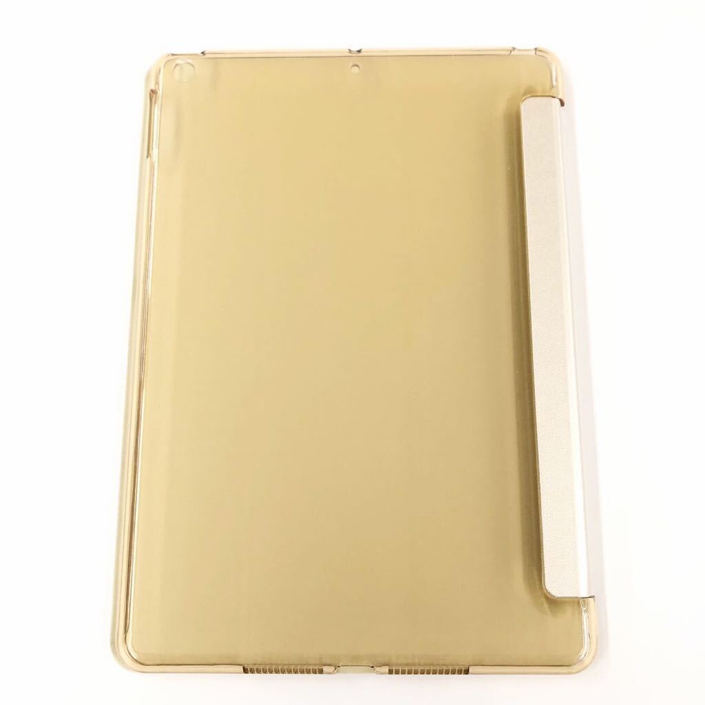 【新品カバー 】 iPad (第9世代 2021) 10.2 インチ 対応 ケース (ゴールド) 三つ折り スタンド 耐衝撃 軽量 落下防止 着脱簡単 の画像2