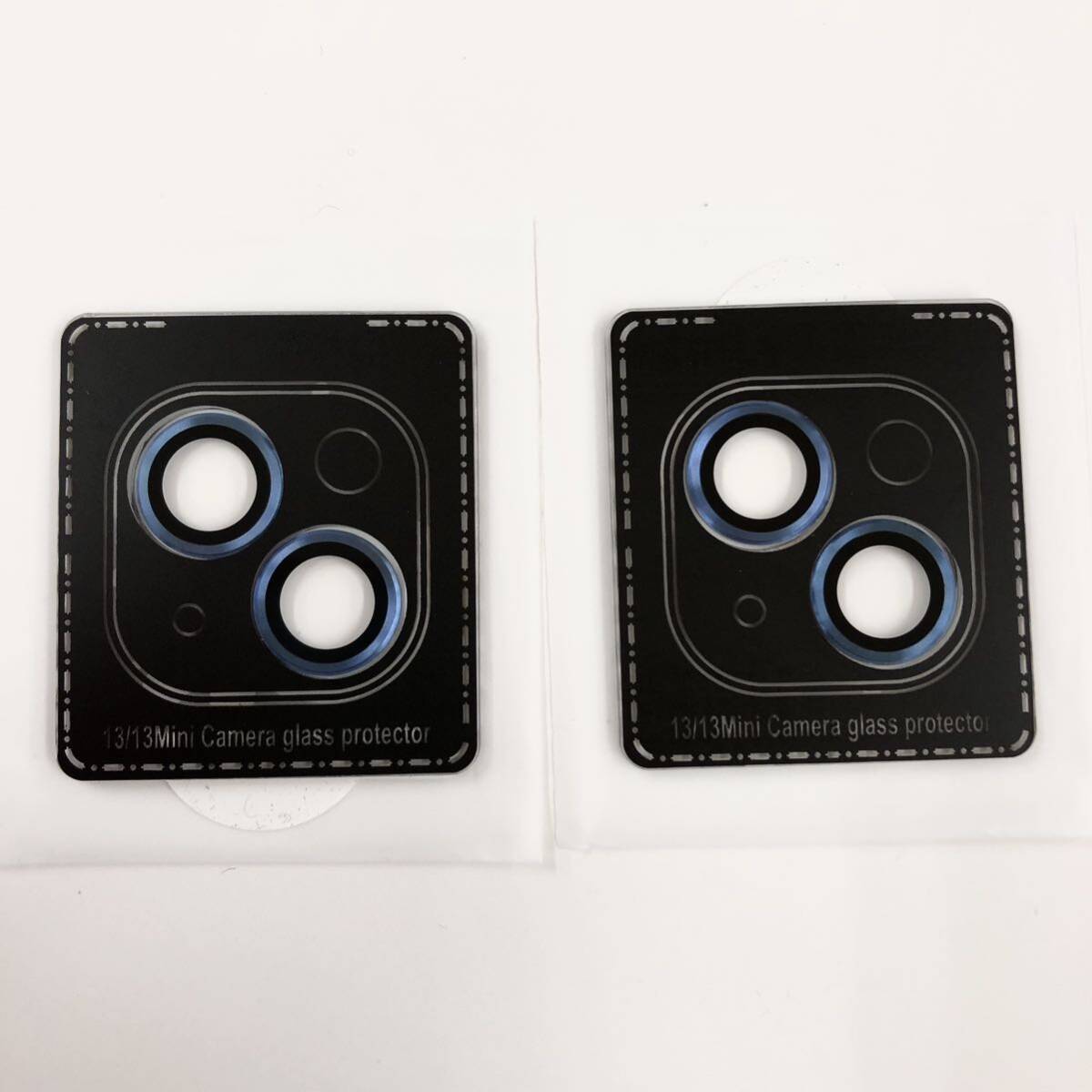 【未使用】 【YOFITAR】 iPhone13 / iPhone13 mini 対応 カメラ保護フィルム 2枚入り (ブルー) 露出過度防止 レンズカバー レンズ保護の画像5