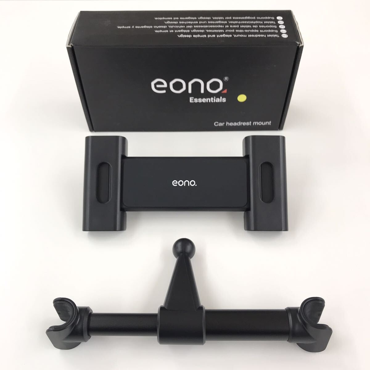 【未使用】eono 車載タブレット ホルダー(ブラック) スマホ 車用 旅行 長距離 360度回転 調節可能　取り付け簡単　ドライブ　後部座席用 _画像3