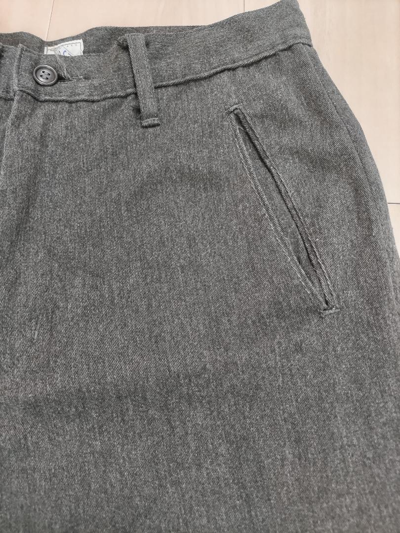  прекрасный товар Post Overalls no- tuck распорка слаксы рабочие брюки угольно-серый America производства Post O\'Alls