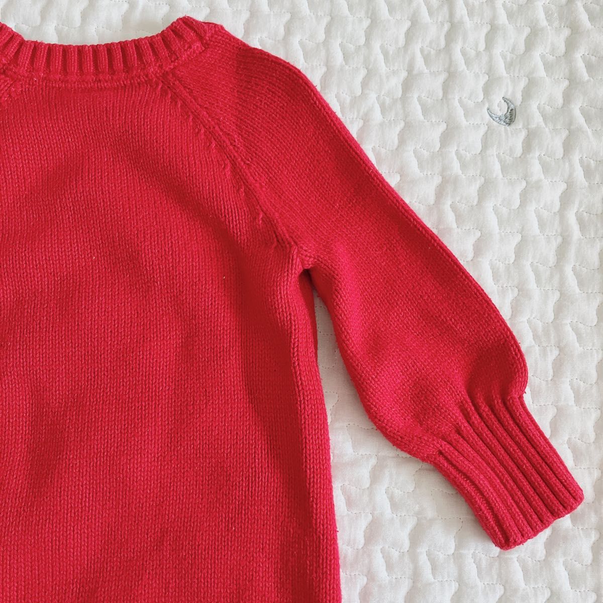 babyGAP ニットワンピース　長袖　赤　ドット　18-24M 80cm ニット セーター