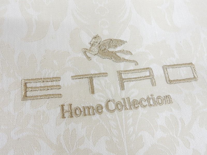 未使用品! ETRO/エトロ コットン100％ ロングワイド ジャガードシーツ 150cm×250cm 【6857y1】の画像2