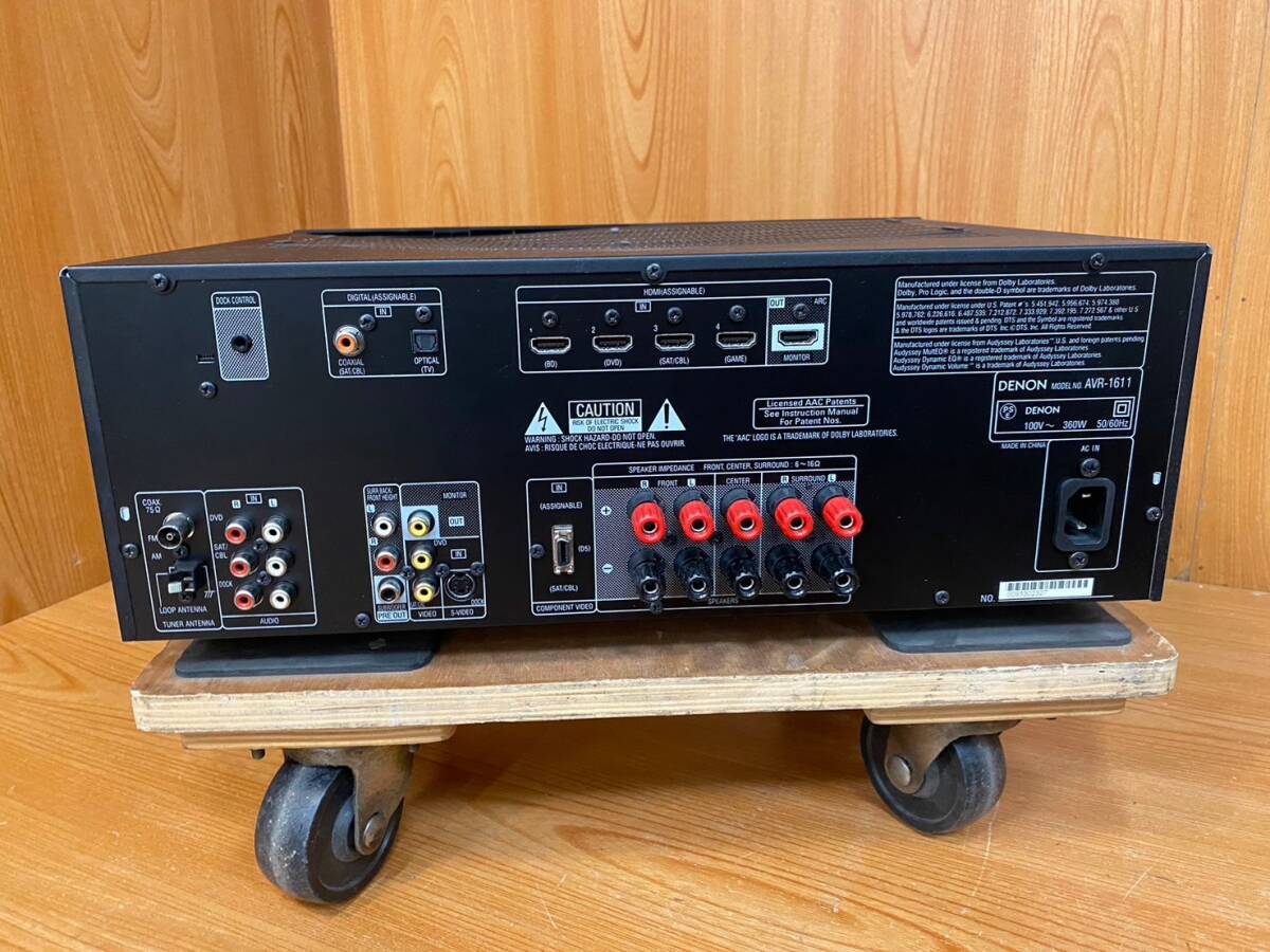 ★a-46 AVR-1611/DENON/AVアンプ/5.1chサラウンドレシーバー/リモコン付きの画像6