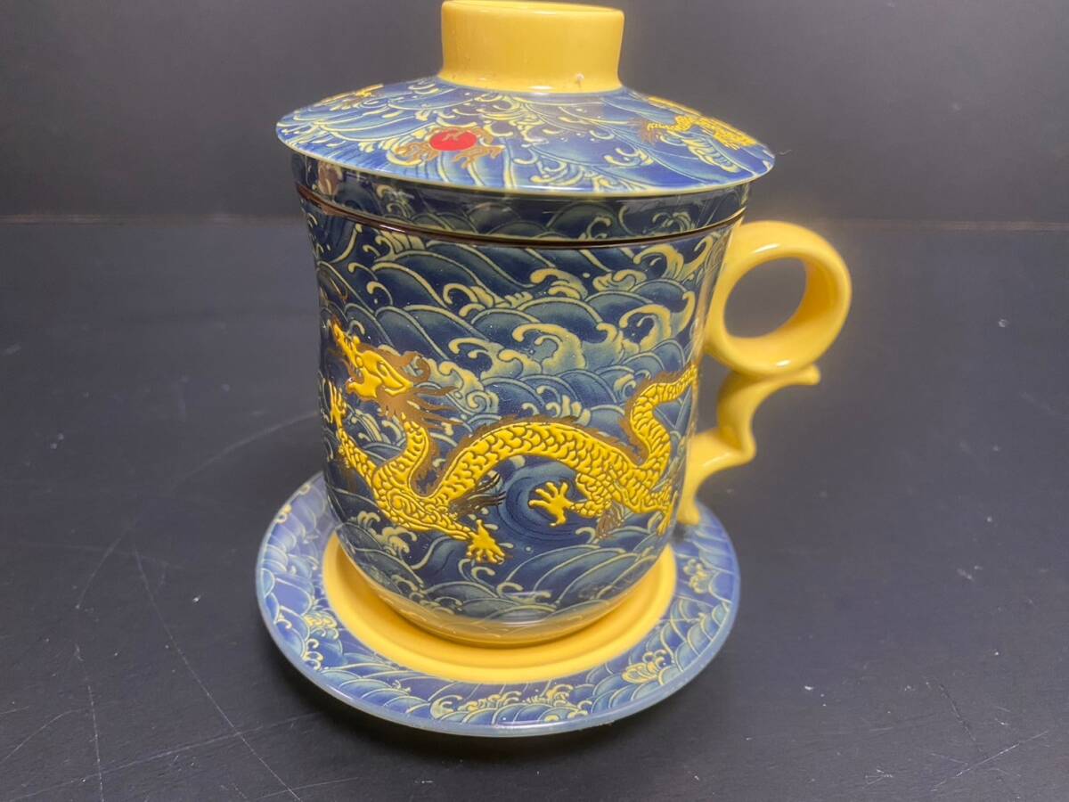 *a-205en Boss tea set mug glass cup cup tea Chinese tea vessel dragon .. thing 