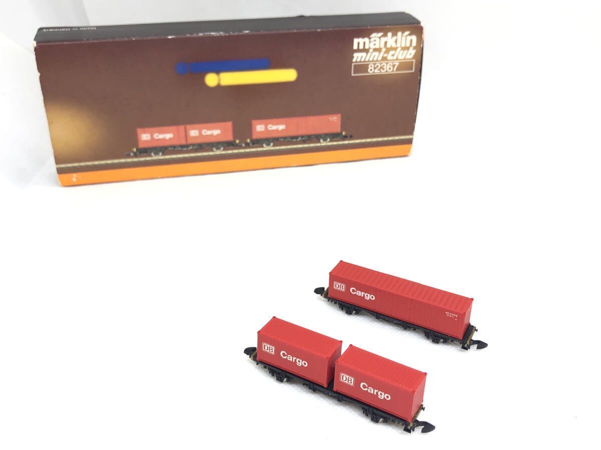 53 Z gauge marklin mini-club DB Cargo railroad model container 2 both present condition goods 