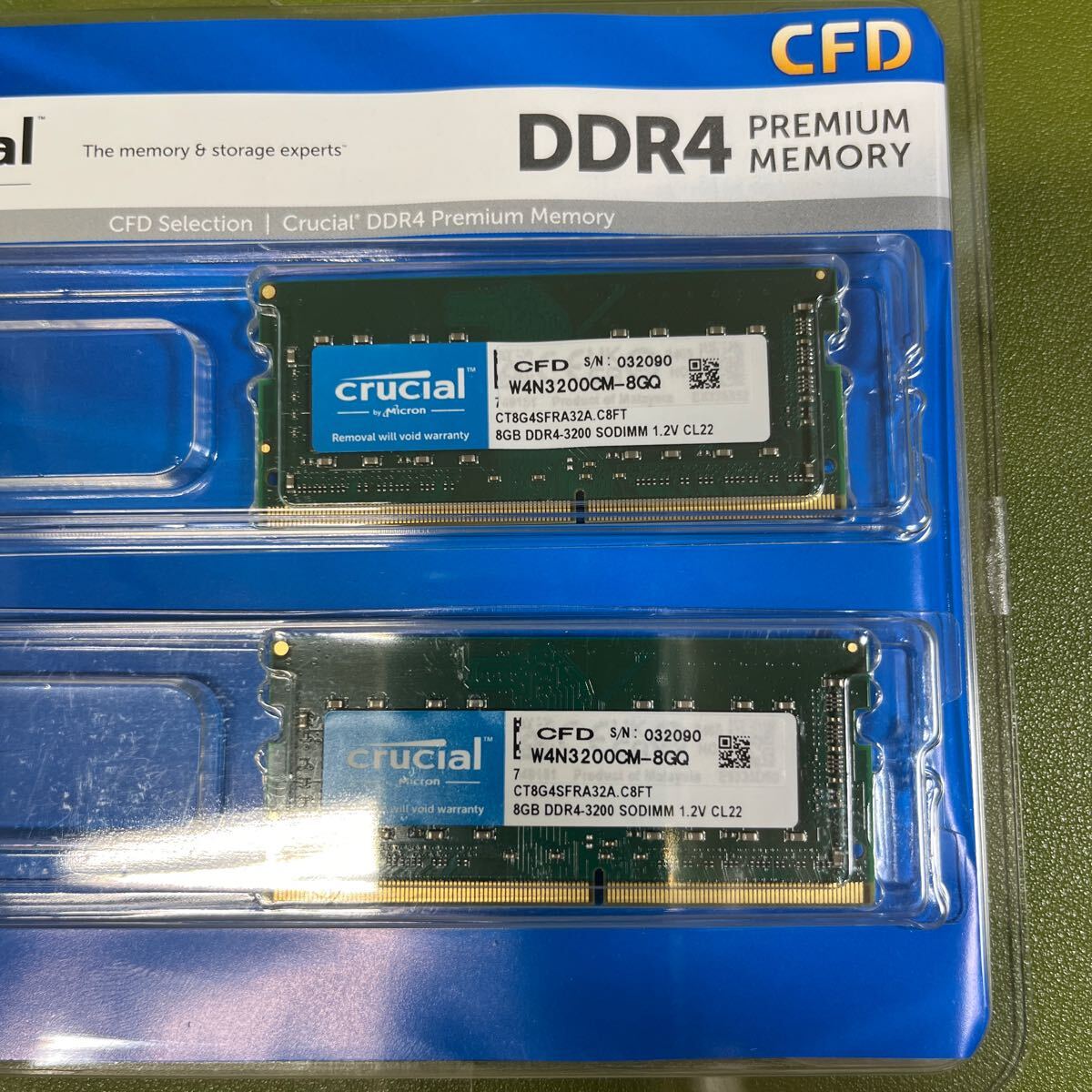 CFD W4N3200CM-8GQ CFD Selection DDR4-3200 ノート用メモリ SO-DIMM 2枚組 Qシリーズ 8GB_画像2