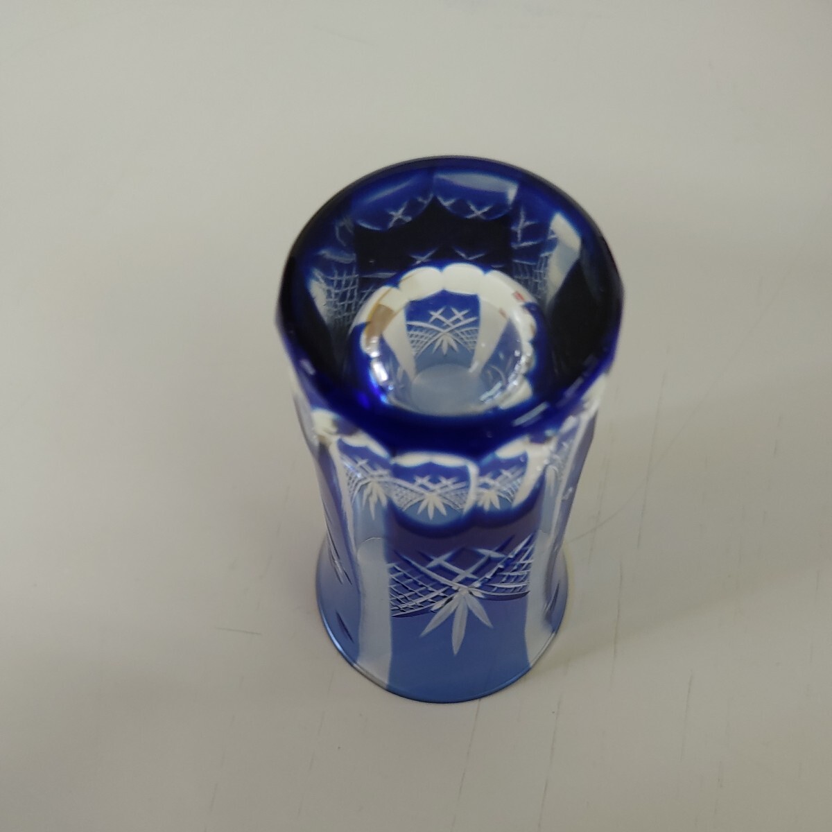 【グラス 切子 伝統工芸】切子グラス ペアグラス 赤 青 【A8-3②】0416_画像5