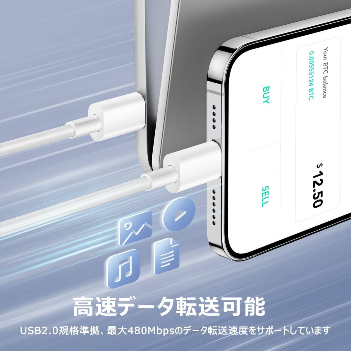 iPhone 充電器 20W USB C PD iPhone急速充電器 [Apple MFi&PSE認定] 2M-USB C Lightningケーブル付き タイプC アイフォン 急速充電