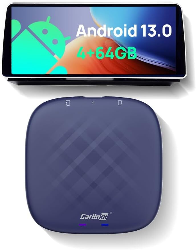 【日本限定版】CarlinKit TBox Plus Android13.0 ワイヤレスCarPlayアダプター 4+64GB 無線 Android Auto＆CarPlay SIM/TFカード 内蔵GPS _画像1