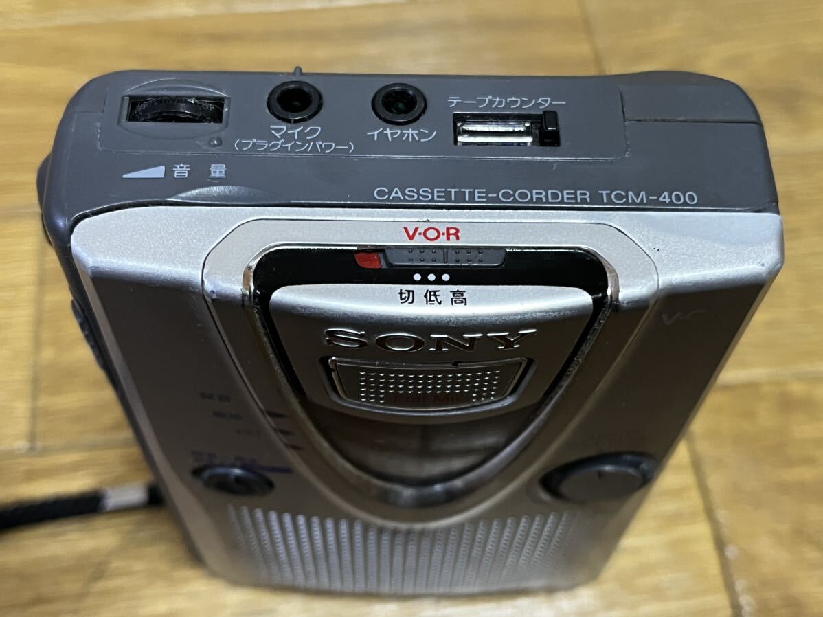 ジャンク★SONY TCM-400 カセットテープレコーダー カセットコーダー ソニー CASSETTE-CORDER _画像3