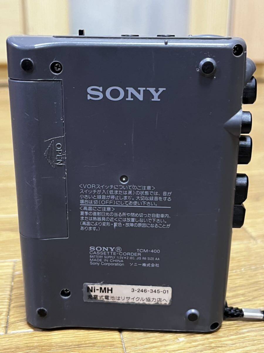 ジャンク★SONY TCM-400 カセットテープレコーダー カセットコーダー ソニー CASSETTE-CORDER _画像2