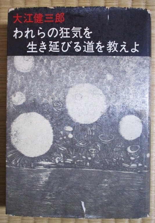 大江健三郎　『われらの狂気を生き延びる道を教えよ』　単行本　1969年6月発行　新潮社　表紙カバー　クロス装_表紙カバー縁部にイタミがあります。