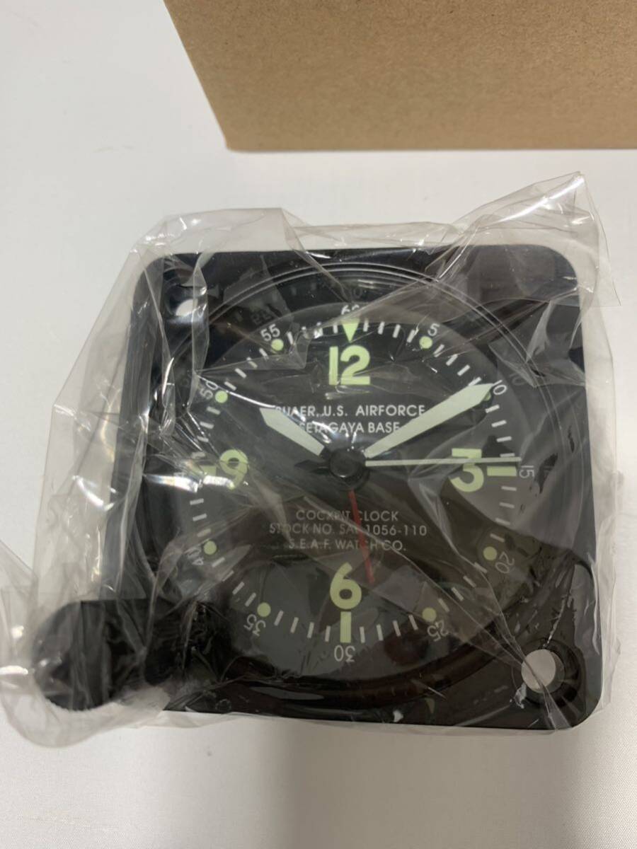 【引退】世田谷ベース s.e.a.f.Watch co. cockpit clock STOCK NO.SAB 1056-110クォーツ 希少 完売品の画像3