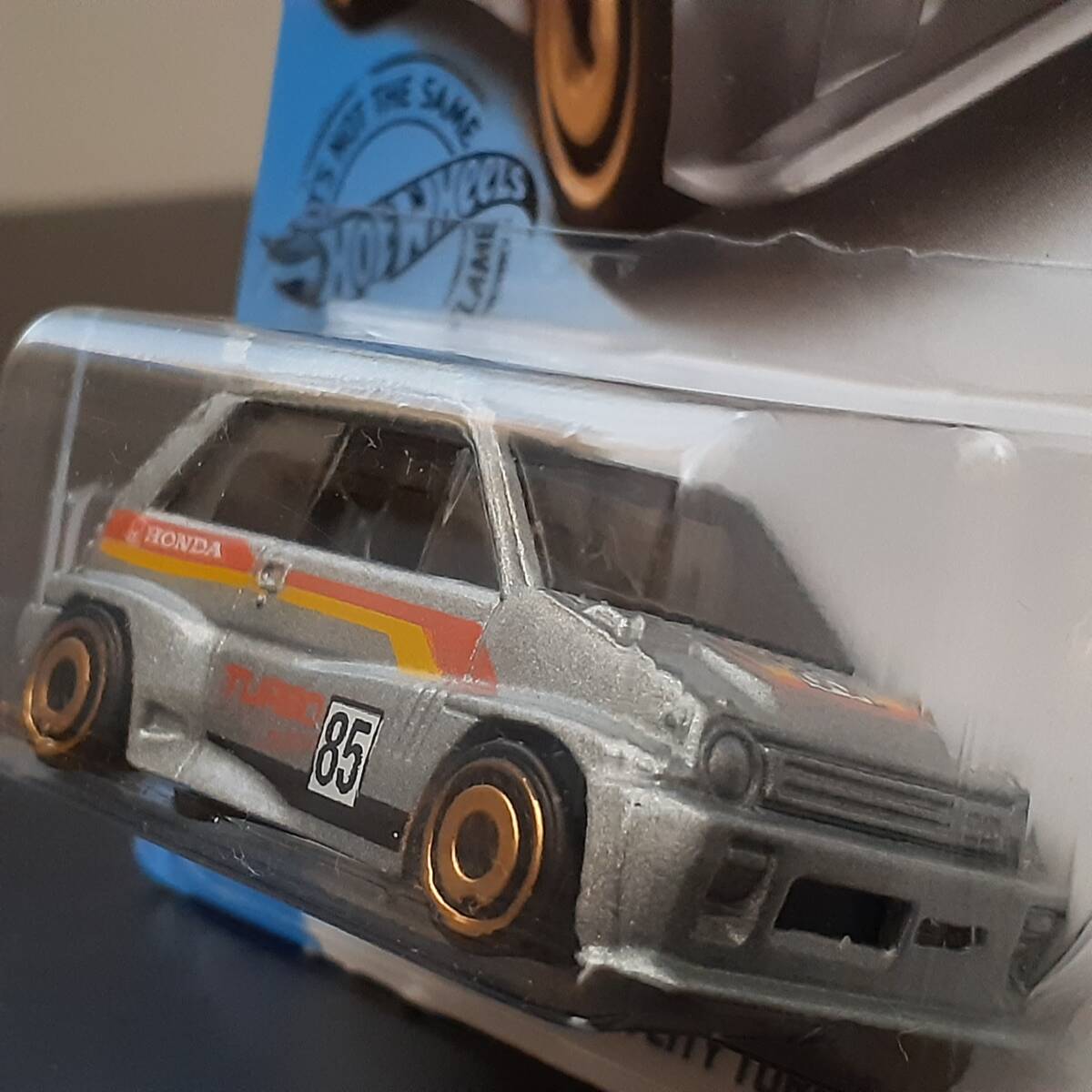 HOT WHeeLs HONDA 85 CITY TURBO Ⅱ ホンダ シティ ターボ ミニカー レース 仕様 Ryu Asada リュウ アサダ モトコンポ 付き ホットウィールの画像5