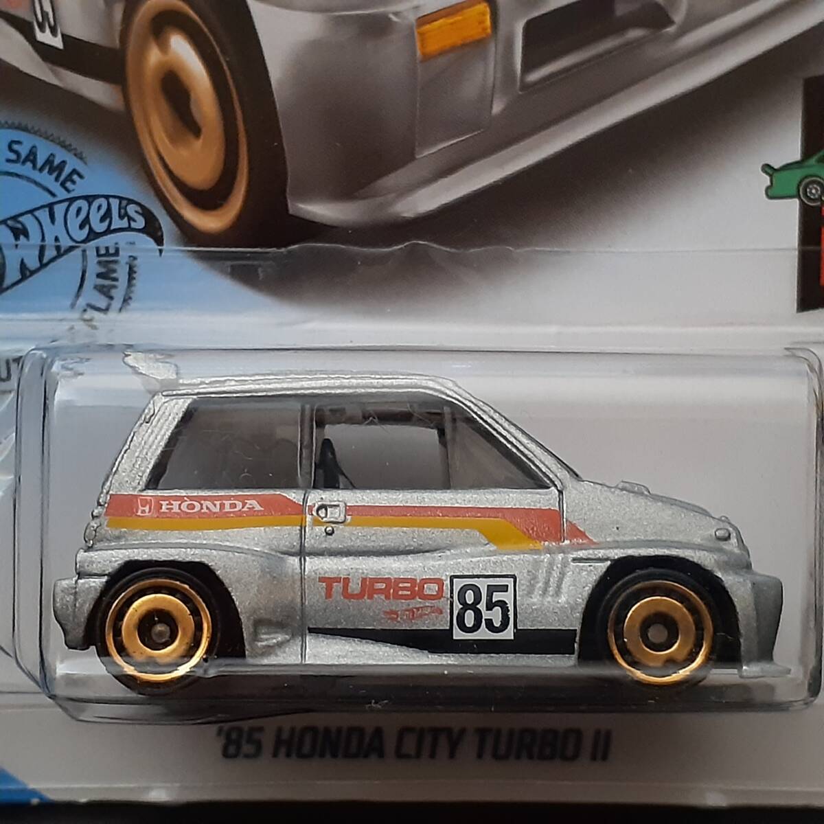 HOT WHeeLs HONDA 85 CITY TURBO Ⅱ ホンダ シティ ターボ ミニカー レース 仕様 Ryu Asada リュウ アサダ モトコンポ 付き ホットウィールの画像2