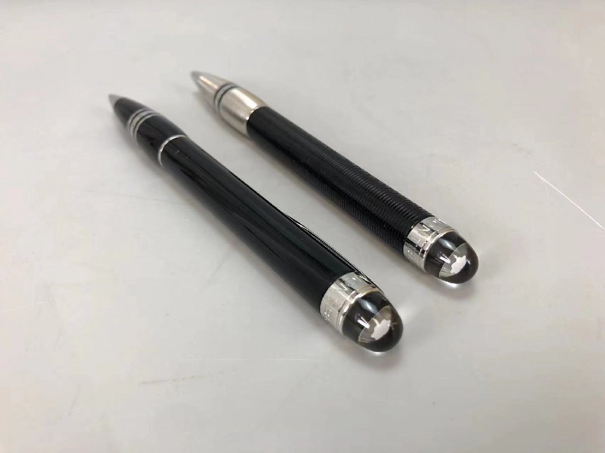 M0102 MONTBLANC モンブラン germany metal pic 刻印 型押し ボールペン 2点 文房具 筆記道具の画像4